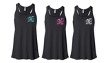 ADULT Black Flowy Racer Back Tank